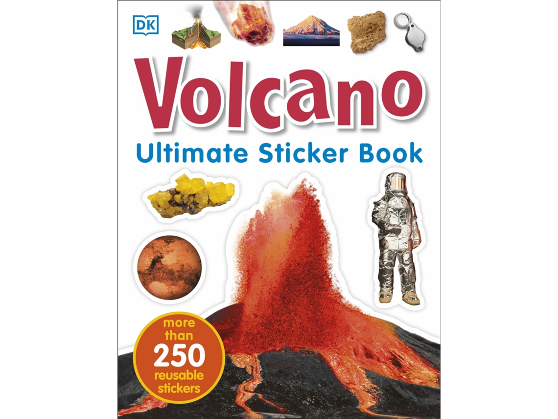 Livro Ultimate Sticker Book Volcano de Dk (Inglês)