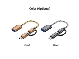 Aetheria cabo Usb Otg 2 em 1 Tipo c/micro Usb para Usb 3.0 Adaptador Trançado Transferência de Dados Compatível com Android