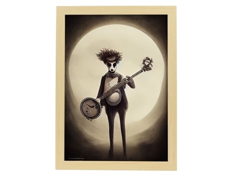 Folha De Banjo Imaginativa De NACNIC Em T Burton Ilustrações De Cenas E Lugares Inspirados Na Arte Gótica E Escura Estrutura De Madeira A4