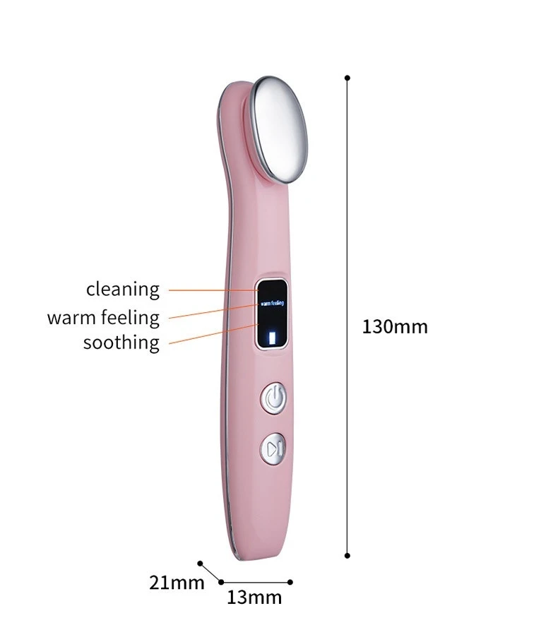 (rosa) Compressas De Calor Vibratórias Com Luz Colorida Para Massagem Calmante Dos Olhos E Do Rosto