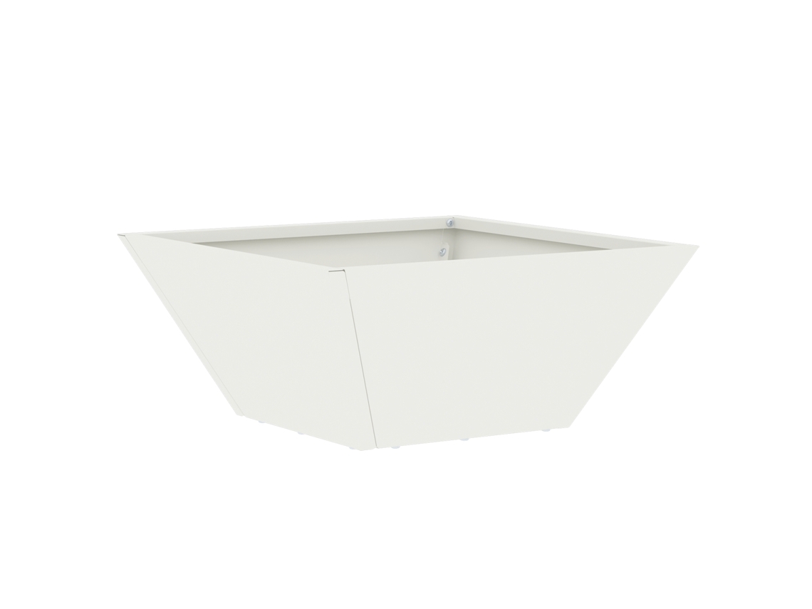 Conjunto 1 Decoração Para Jardim Vidaxl Branco Aço (35 X 35 X 15 Cm)