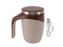 Caneca de Café com Mistura Magnética Automática 380ml Inox 304 Bateria Usb