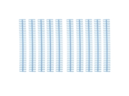 10pcs Espinhos de Encadernação 30 Furos 13mm/0.51in Plástico para Folhas Soltas Azul Claro