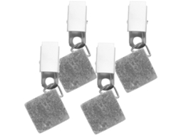4 Pesas para Manteles de Piedra com Clip de Metal para Uso Exterior Lar Festa Piquenique Jardim Pátio 6x2x2cm Gris