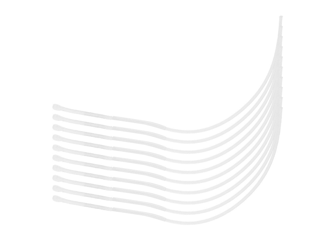 Conector de Loop de Pesca 50lb Branco 10pcs