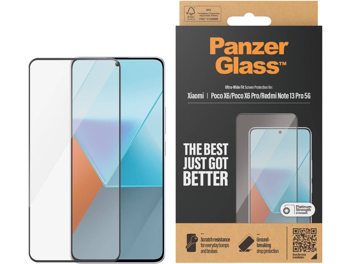 Pelicula de Vidro PANZERGLASS Redmi Note 13 Pro (Outlet Caixa Aberta)