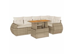 Garden Sofa Set, Garden Sofa Sets Vidaxl Bege Rattan / Vime (n/a)