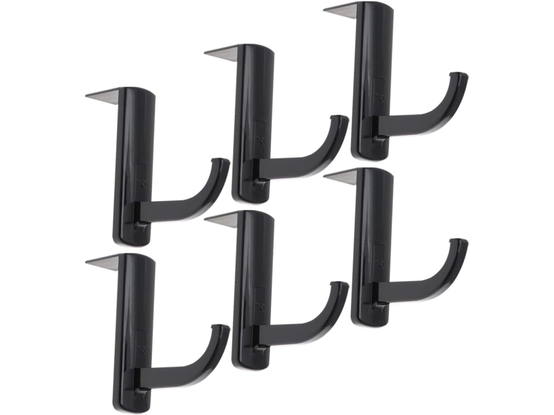 Suporte Ou Conjunto De Suportes Para Fones Ouvido Toyandona Em Plástico Preto Com 6 Ganchos Armazenamento Prático