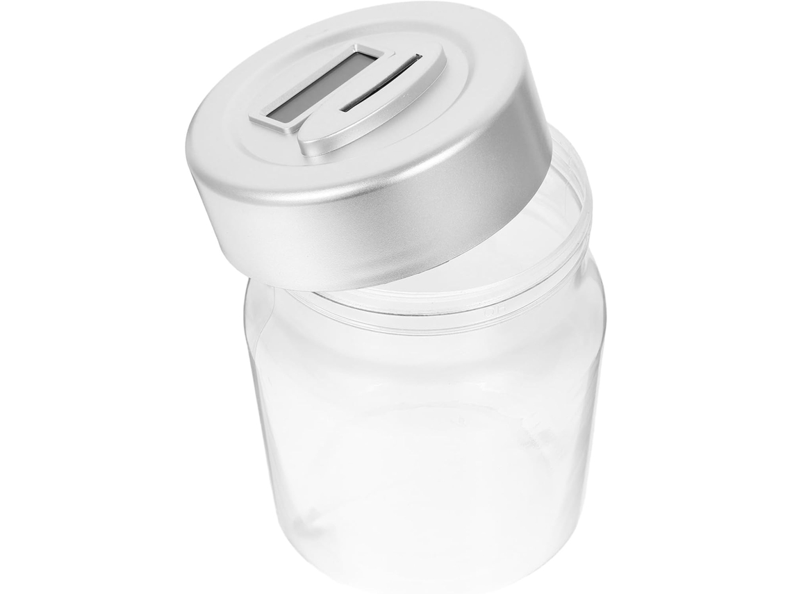 Cofrinho Compacto e Transparente para Moedas CHABERLU