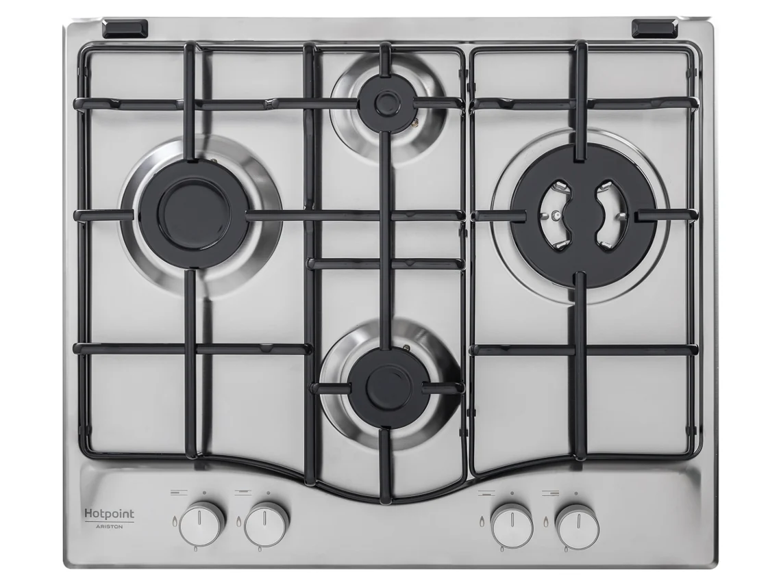 Placa de Gás HOTPOINT PCN 642 T IX HA (Gás Natural - 59 cm - Inox)
