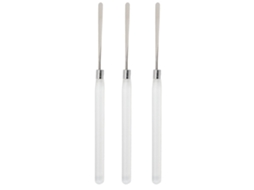 3pcs Espátula De Gel Para Maquiagem E Unhas Com Cabo Transparente