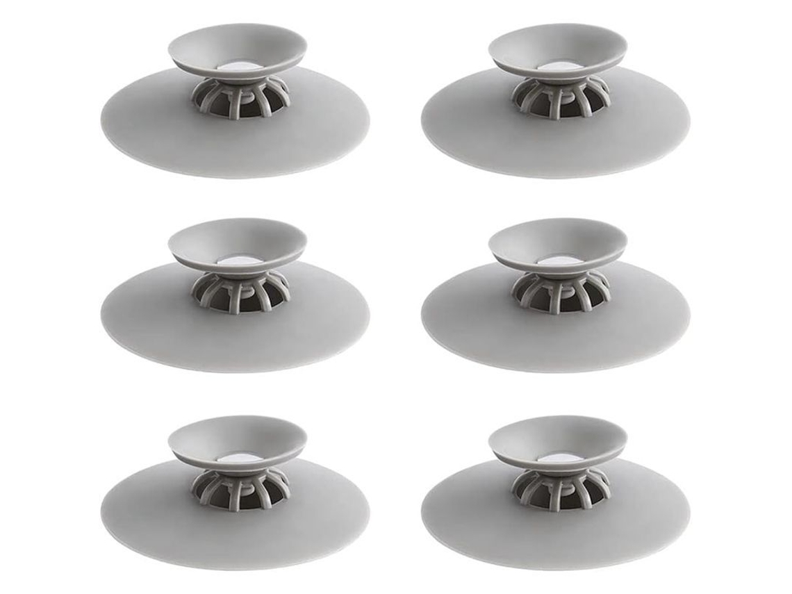 6pcs Tapón De Drenaje De Bañera De Silicona Universal Cazacabellos Para Bañera, Regadera Y Fregadero