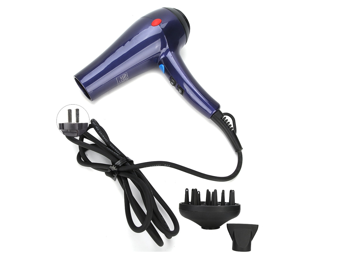 2026-secador De Cabelo De Potência Forte 4 Velocidades Ajustáveis ​​ferramentas De Penteado Doméstico Azul Plug Us 110v