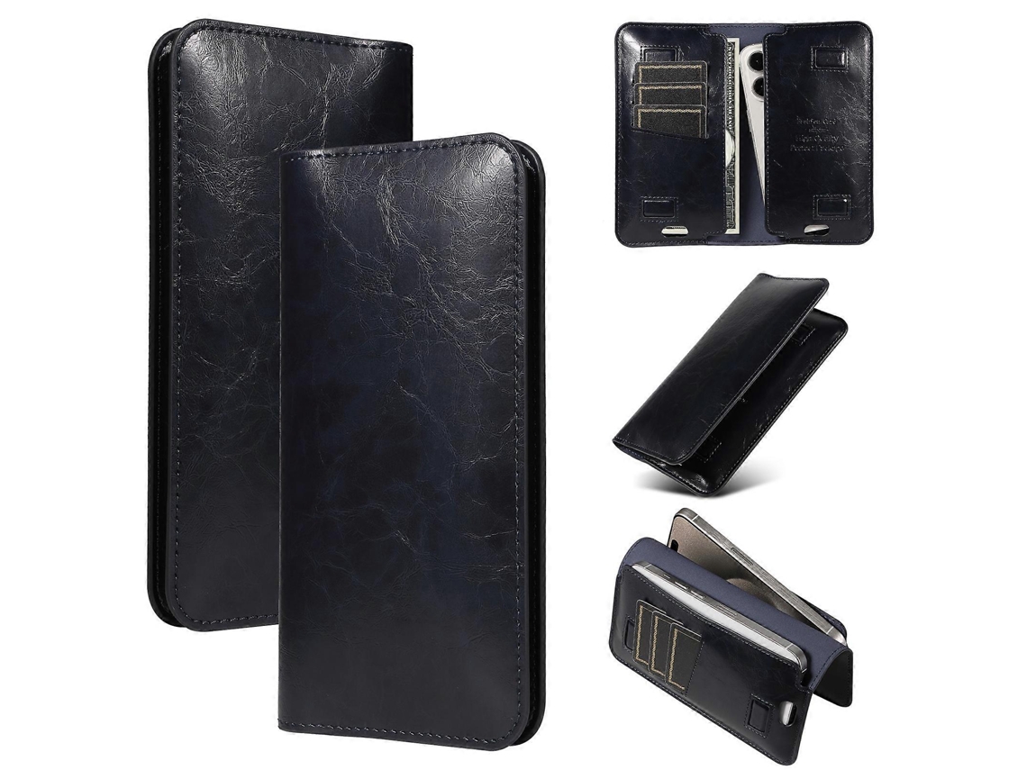 Capa De Celular Flip Em Pu Com Compartimento Duplo Para Cartões