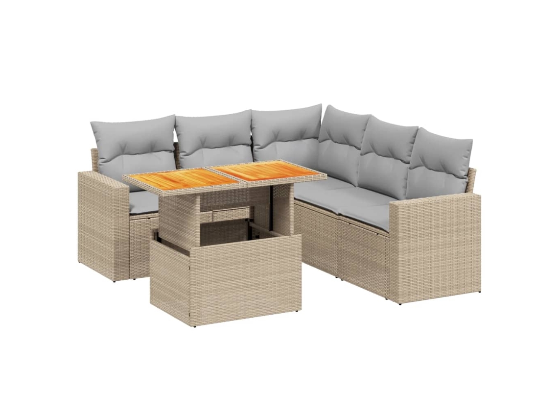 Garden Sofa Set, Garden Sofa Sets Vidaxl Bege Rattan / Vime (n/a)