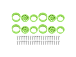 Mali jogo de 4 Aros de Nylon 2.2 Polegadas para Carros Rc Axial Scx10 Wraith Rr10 1/10 Verde