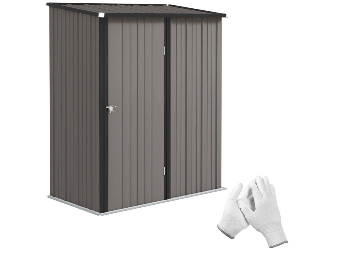 Galpão De Jardim Galpão De Jardim, Porta Trancável, Resistente Às Intempéries, 161,5 Cm X 94,5 Cm X 196 Cm, Preto-pt