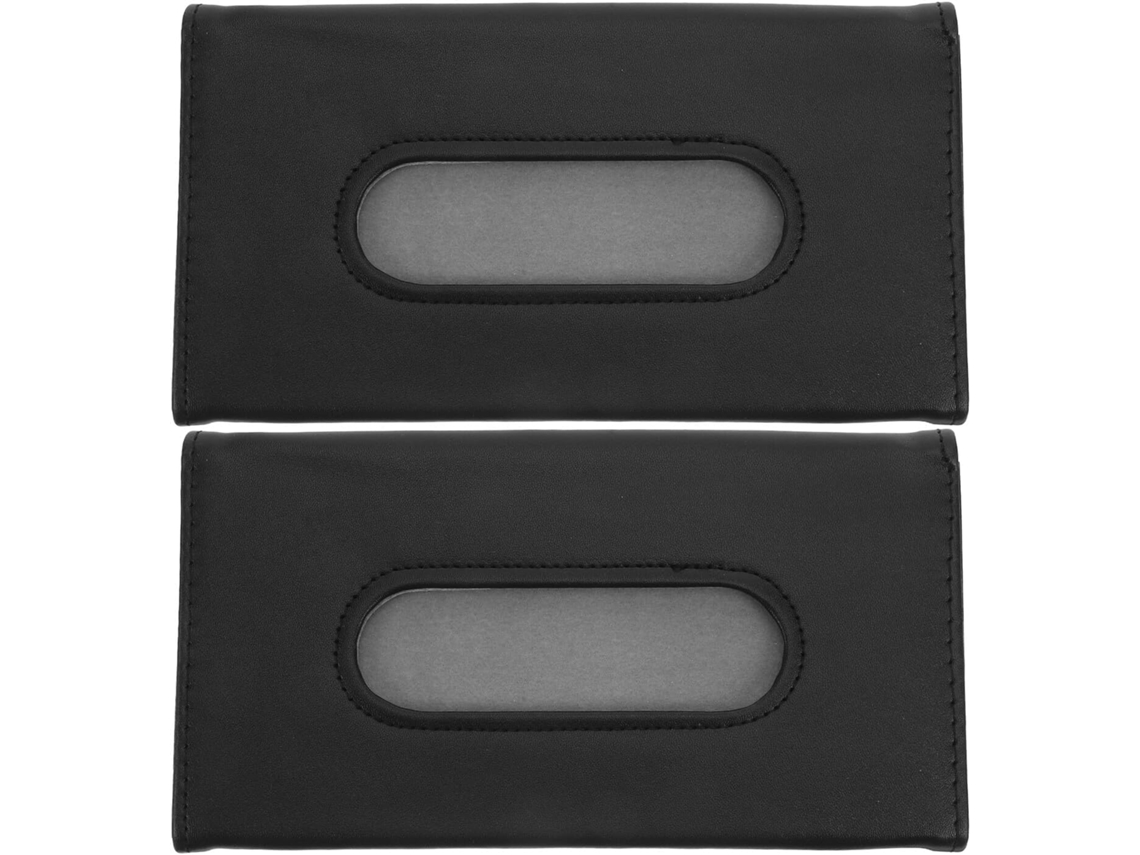 Suporte para lentes de papel para carro, 2 peças, na cor preta, com clipe para dispensador Quebra-sol.