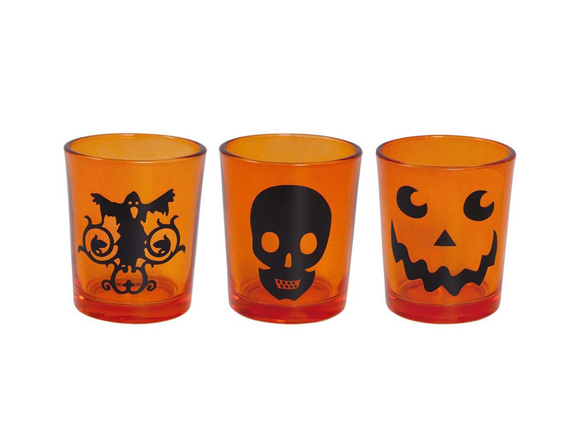 Copos Descartáveis GUIRCA Pack De 3 De Cristal De Halloween 6,5X5 Cm