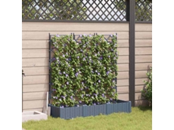 Vidaxl Vaso De Jardim 3 Unid. Cinzento-claro 120 X 40 X 125,5 Cm Pp