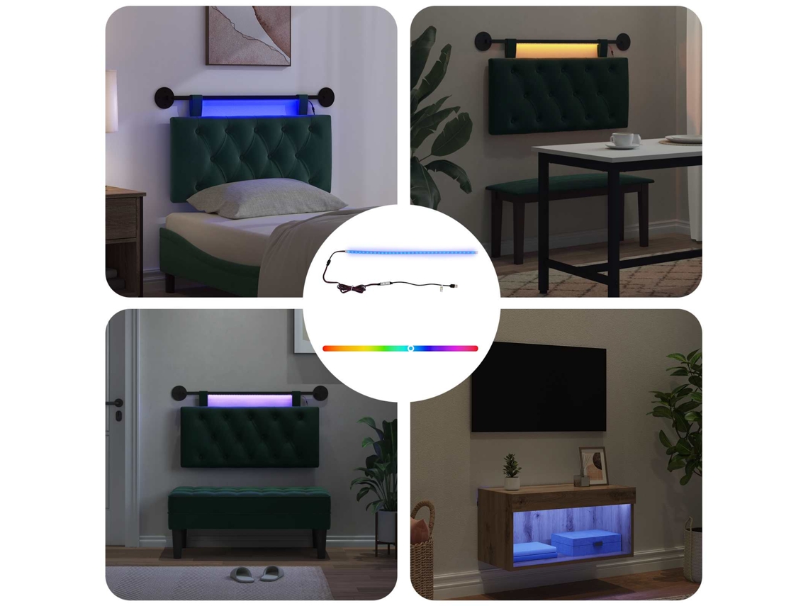 Vidaxl Fita Led 55 Cm Multicolor Pvc