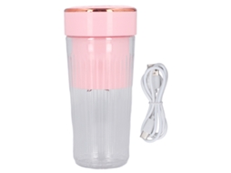 Mini Liquidificador Sem Fios com 6 Lâminas, Portátil e Multifuncional LAXISCREED, Cor Rosa