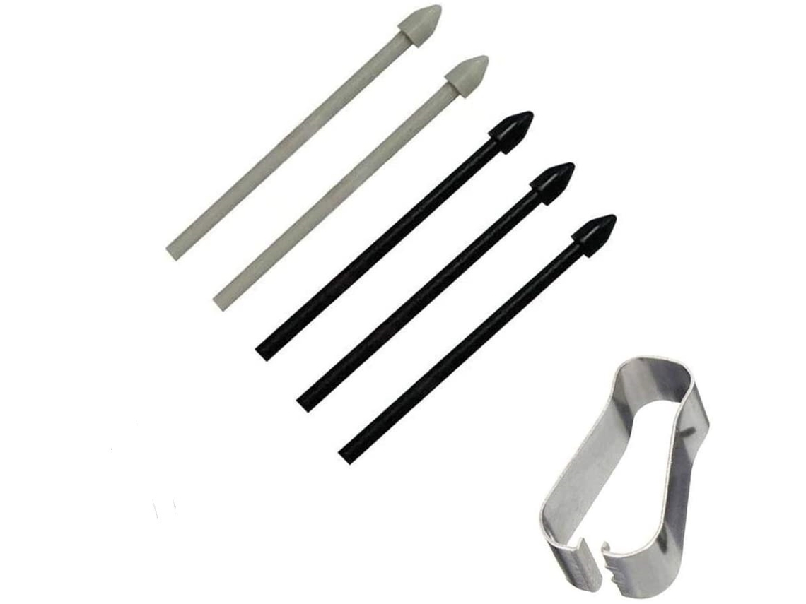 Pontas De Reposição Caneta Stylus Para Samsung Galaxy Tab S6/tab S6 Lite, Com Removedor (5 Pcs - Preto, Cinza) Spqment