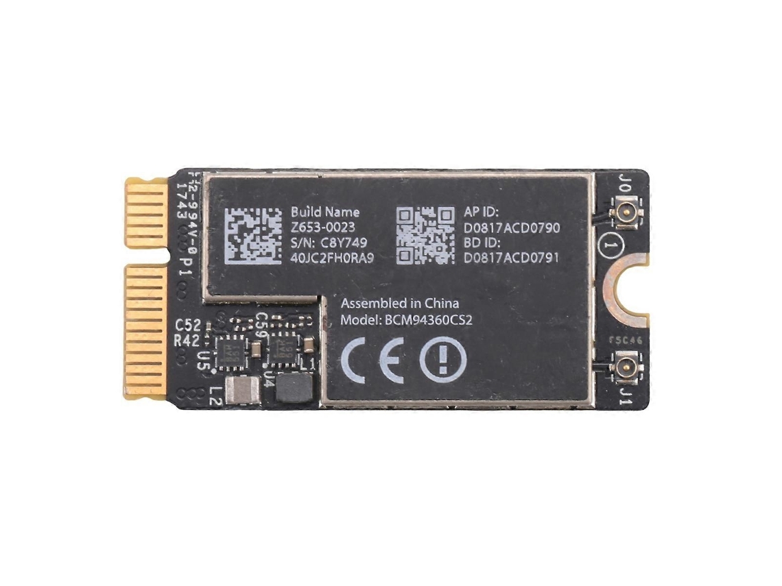 Lurelia Placa Wi-fi M.2 Ngff Bcm94360cs2 Bcm943224pciebt2 Wi-fi 5 876 Mbps 300 Mbps Dual Band 2,4/5 Ghz Bluetooth 4.0