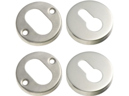 Conjunto De 6 Capas De Aço Para Fechadura De Porta, Com Chave E Tampa.