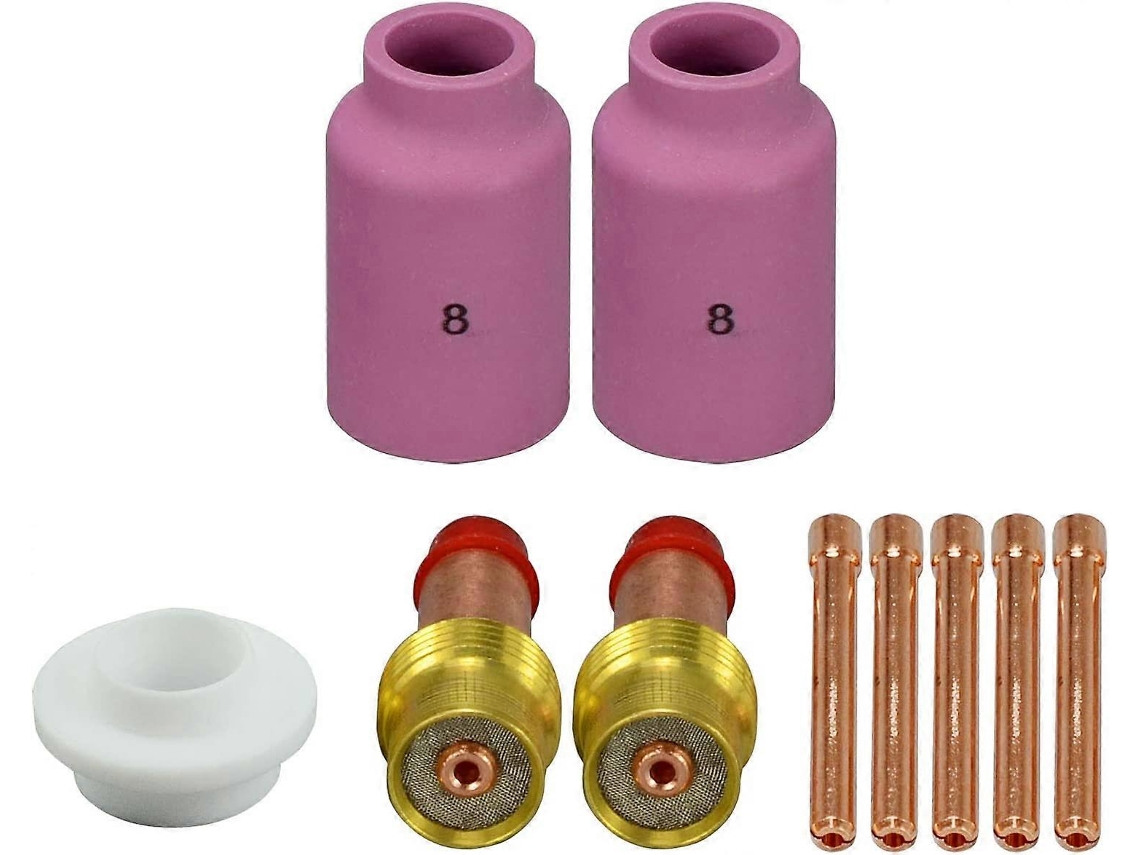 Acessório Lente Gas Tig 45v26 3/32" para Tocha Tig Wp 17 Wp 18 Wp 26 10 Peças S/MARCA