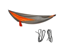 Redinha Portátil Com Corda De Amarração Ampliada Para Camping Indoor Outdoor Cinza Prata Laranja