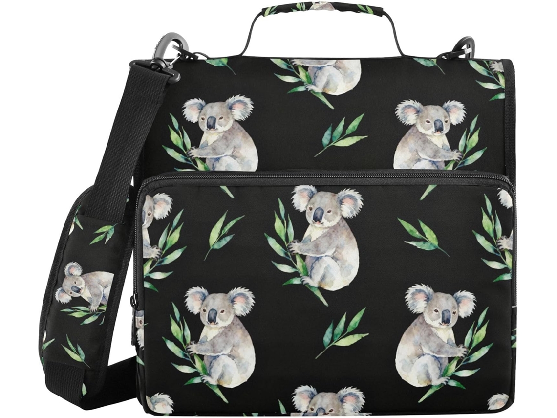 Pasta Organizadora Koala Eucalyptus 3cm Com Alça De Ombro E Mão, Organizador De Documentos Grande Capacidade