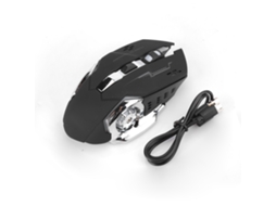 Aetheria mouse Sem Fio de Carregamento Usb Silencioso com Iluminação para Jogos, 10 Metros, Preto