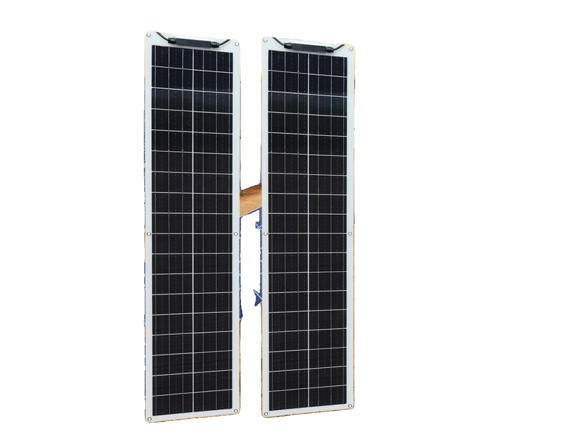 Painel Solar Flexível, Opção De 50w / 100w, Alta Eficiência Monocristalina, Design Impermeável,100w Kit Branco Oem