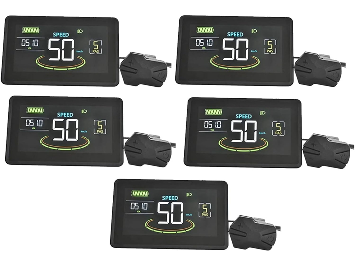 5x H6c Compteur D'affichage Lcd para Vélo Éléctrique 24v 60v e Scooter Écran Couleur com Usb Uart SFUSHOS