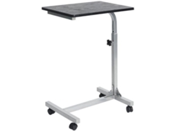 Mesa De Cama Mesa De Computador Mesa Suporte Stand Computador Tablet Rodízios Ajustável Multi Posições Preto Furnish1