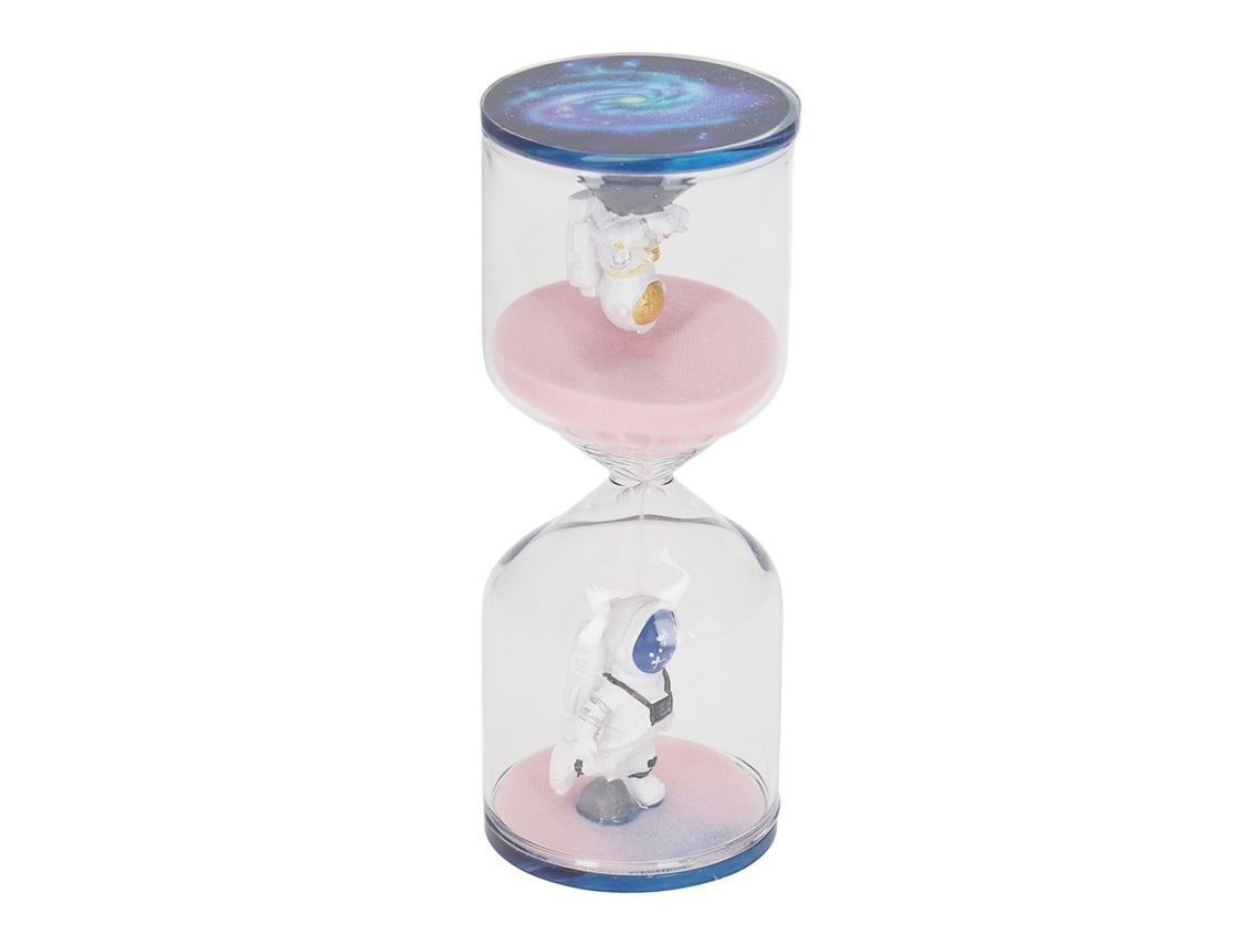 Ats reloj de Arena Decoratsivo Hombre Espacial Temporizador Educatsivo 15 Minutos Rosa para Oficina Hogar Cocina Escritorio