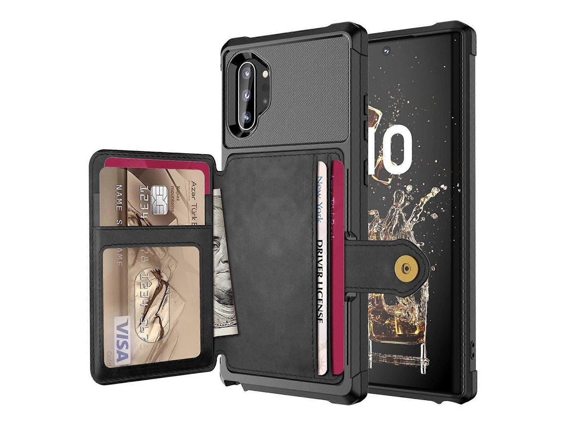Capa De Couro Para Samsung Galaxy Note10, Carteira Magnética, Cartão, Celular