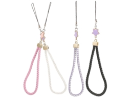 Conjunto De 4 Chaveiros Anti-perda Com Alça Para Pendurar Chaves, Na Cor Preta.