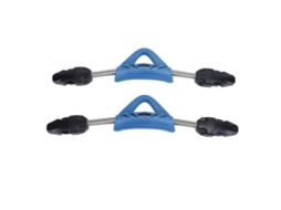 Junli cinta Pé de Mergulho Aço Inox com Fivela Rápida Azul S 2pcs