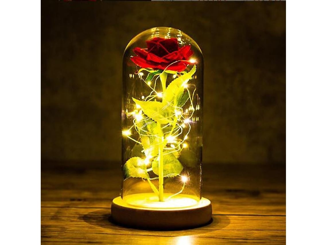 Rosa Bela E A Fera, Rosa Eterna Em Cúpula De Vidro, Rosa Artificial