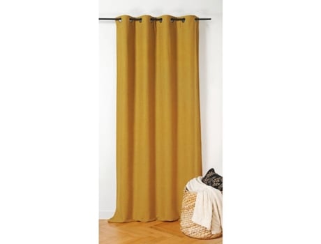 Cortina Térmica em Laço Amarelo Mostarda 140X260 Cm LINDER