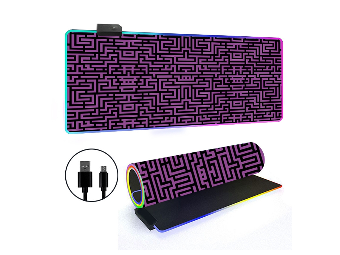 Mousepad Tapete De Mesa Retroiluminado Rgb Com Linhas Simples Brilvibera (estilo 25, 4009004mm)