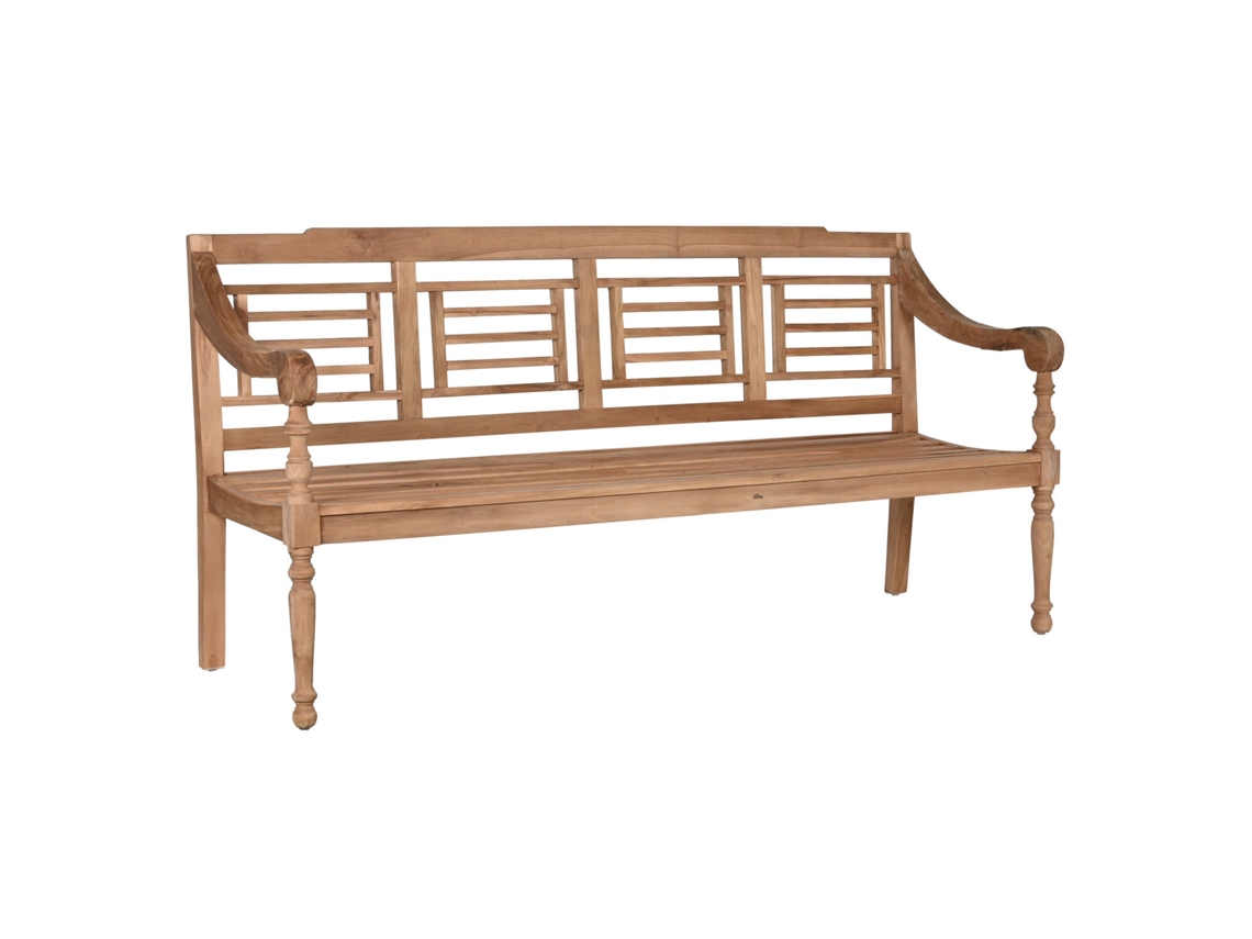 Banco de Teca Natural Esculpido, 200x65x101cm ALEXANDRA HOUSE LIVING