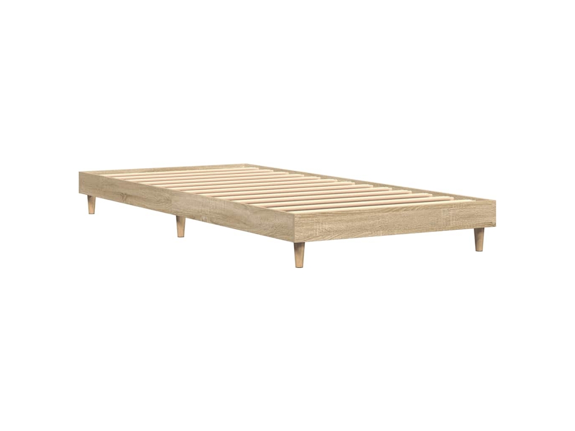Bed Frame, Bed Frames Vidaxl Marrom Madeira Processada (75 X 190 Cm)