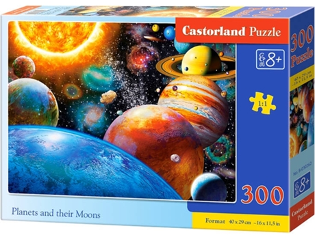 Puzzle  Planets and their moons (300 Peças)