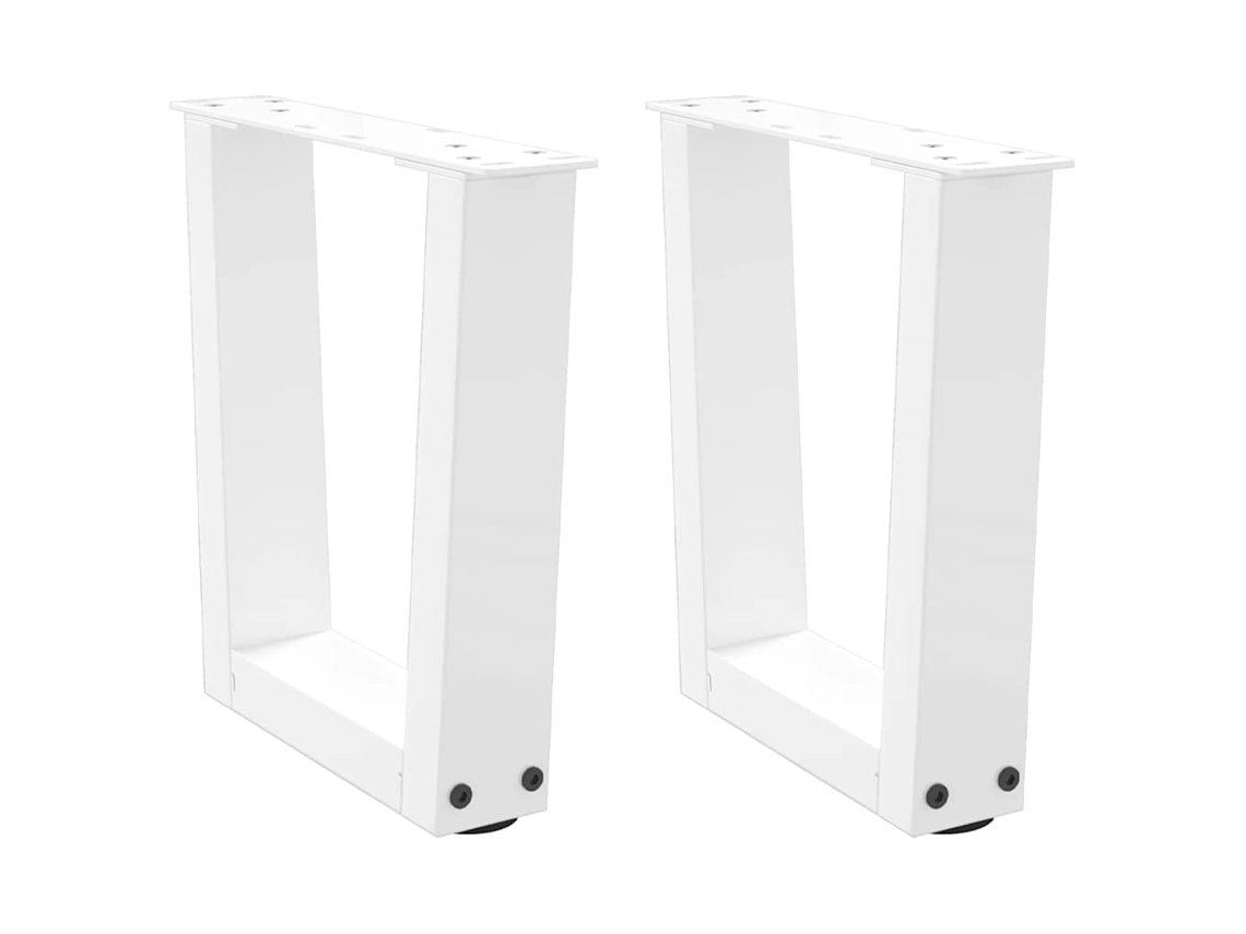Vidaxl Pés Para Mesa De Centro Em V 2 Peças Branco 30x(30-31,3) Cm Aço