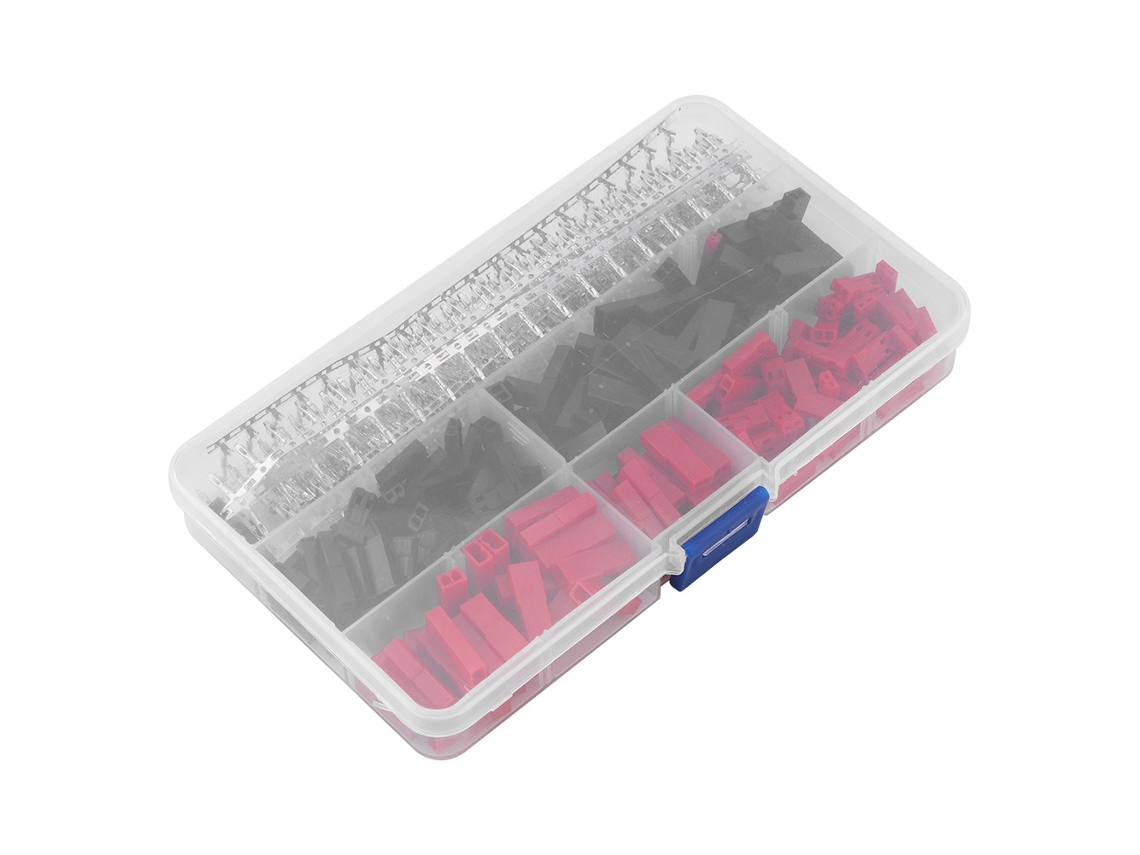 Kit De Conetores Laxiscreed Macho E Femea Para Crimpagem, 600 Peças Com Terminais Vermelhos E Pretos