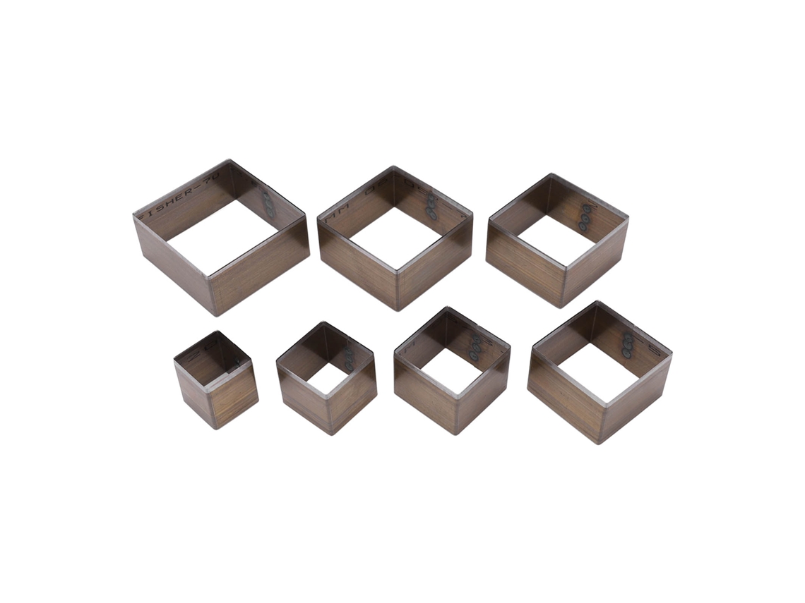Set De 7 Punzones Huecos De Acero Alto Carbono Con Diseño Cuadrado, Resistente Y Duradero Para Cuero