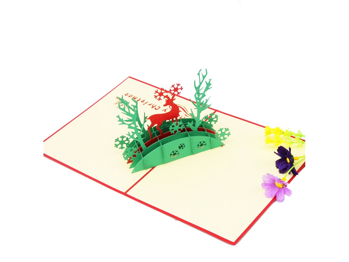 Cartão de Feliz Natal Cartão 3D Artesanal para Presentes de Natal NEVEANCE